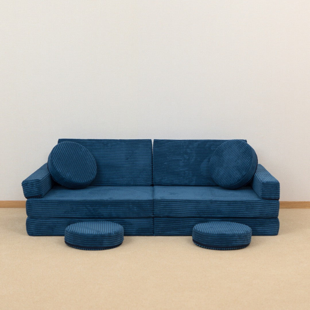 Cord Blau Spielsofa