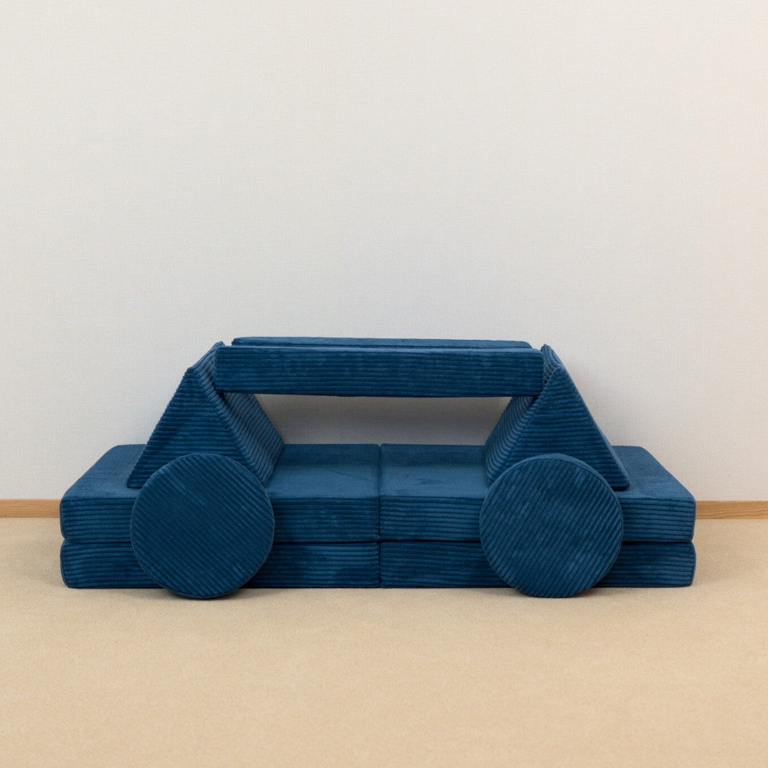 Cord Blau Spielsofa