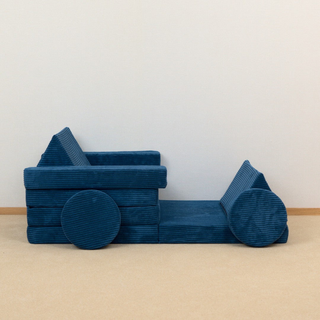 Cord Blau Spielsofa