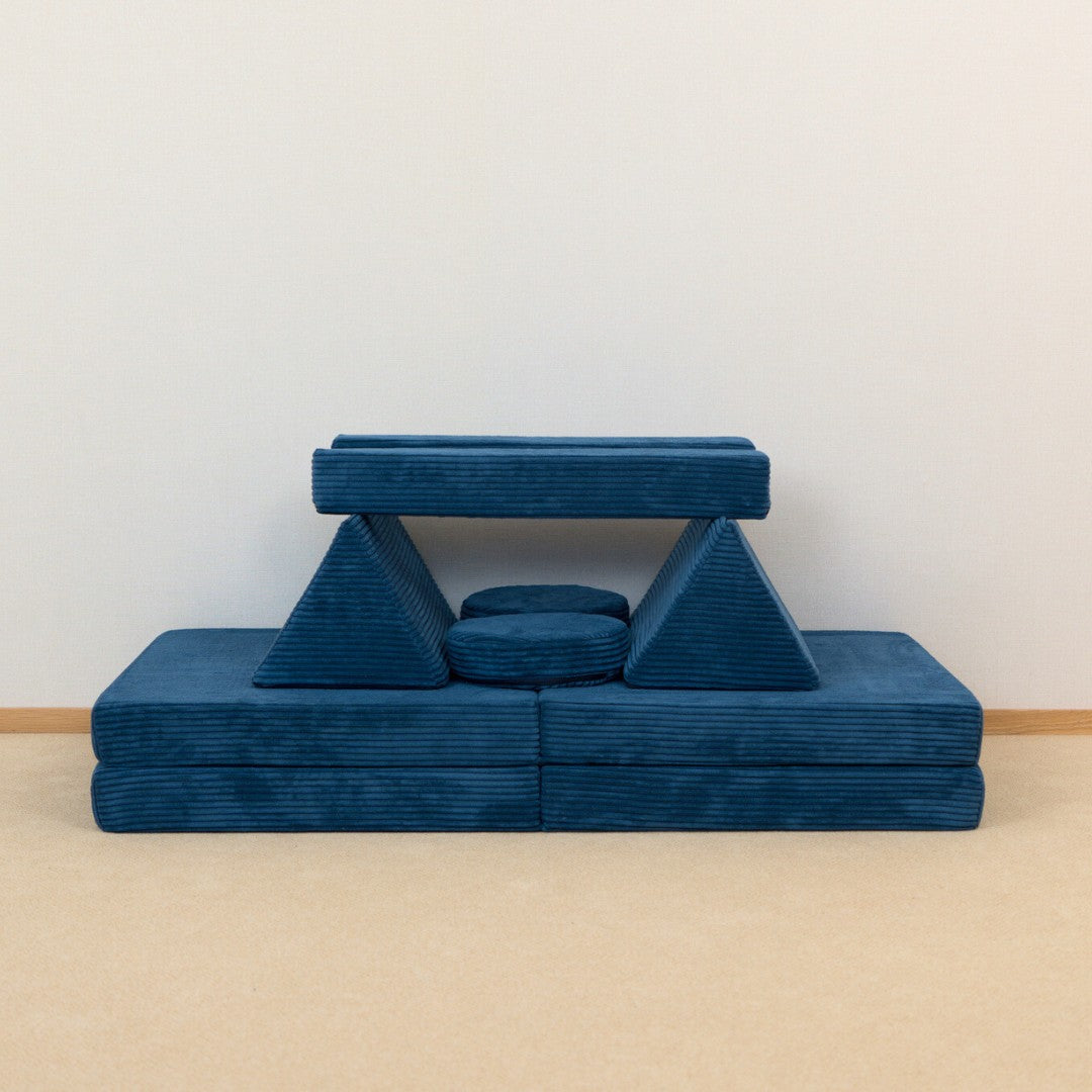 Cord Blau Spielsofa